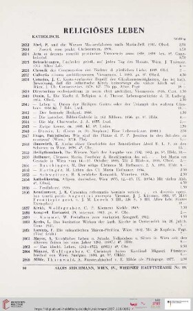 Religiöses Leben (Nr. 2832 - 2929)