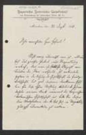 Brief von Franz Vollmann an Unbekannt