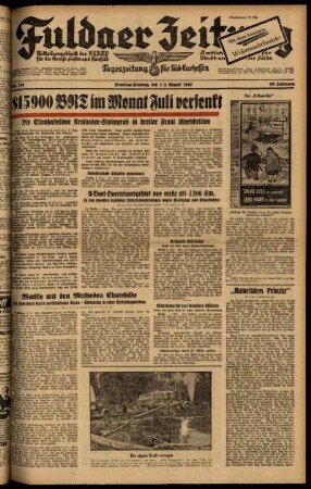 Ausgabe vom Samstag, den 01. August 1942.