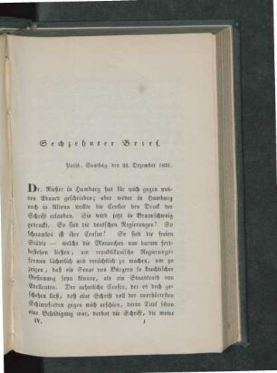Sechzehnter Brief