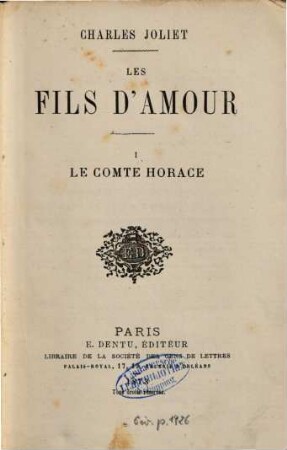 Les fils d'amour, 1