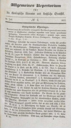 49-55 "Recentiores de authentia evangelii Matthaei quaestiones" von Klener