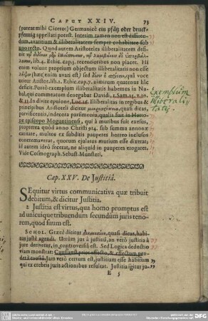 Cap. XXV. De Justitia