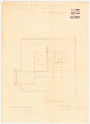 Landhaus Lange, Berlin-Lankwitz: Grundriss Dachgeschoss 1:50