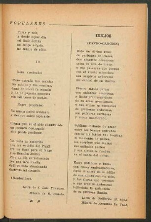 Idilios : (Tango-canción)