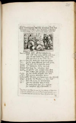 Ein ermanung/ daß die glaubige Seel das Newgeborne Kindlein, ihre[n] Breutiga[m] zu Bettlehem im geist besuche[n] und es mit de[n] weise[n] Christe[n] anbete[n] soll