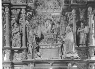 Der Stifter Erzbischof Lothar von Metternich und der Erzengel Michael