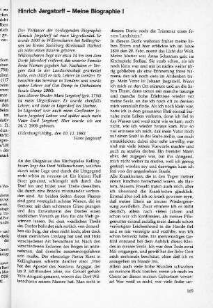 Hinrich Jargstorff - Meine Biographie