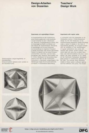 Design-Arbeiten von Dozenten