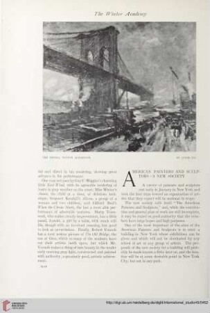 American painters and sculptors-a new society