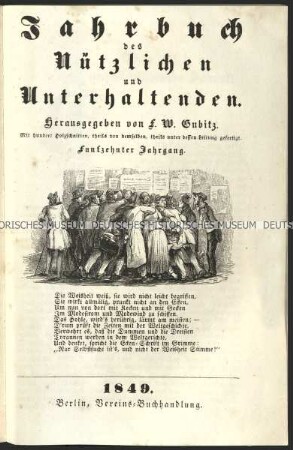 Jahrbuch des Nützlichen und Unterhaltenden. 15. Jahrgang 1849