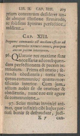 Cap. XIII. Frequens communio est medium efficax ad ...