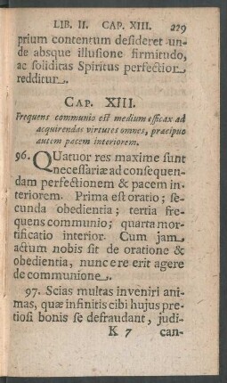 Cap. XIII. Frequens communio est medium efficax ad ...