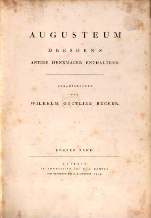Augusteum : Dresden's antike Denkmäler enthaltend, 1