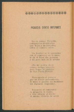 Picardía dando informes