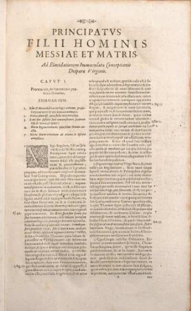 Principatvs Filii Hominis Messiae Et Matris. [Liber I]