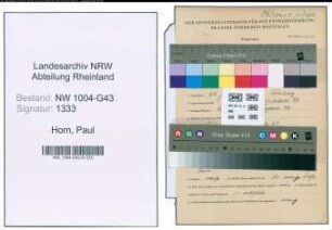 Entnazifizierung Paul Horn , geb. 25.01.1905 (Handelsvertreter)