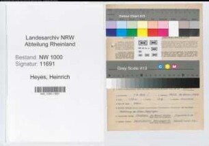 Entnazifizierung Heinrich Heyes, geb. 01.04.1908 (Postrat)