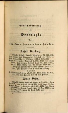 Genealogisches Jahrbuch des deutschen Adels : für ... 3. 1846