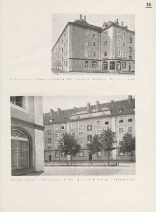 Baugruppe Lindenpromenade, Bezirk Pankow. Teilansicht ; Baugruppe Lindenpromenade. Bezirk Pankow. Teilansicht