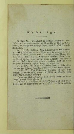 Nachträge