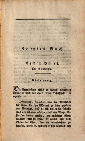 Horazens Briefe, 2