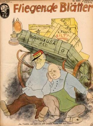 "Na, Franklin, wer zieht uns jetzt unseren Karren aus dem Dreck?"