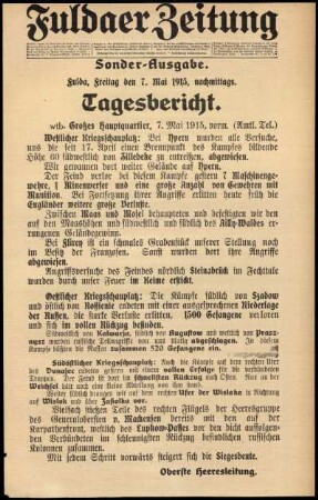 Ausgabe vom Freitag, den 07. Mai 1915.