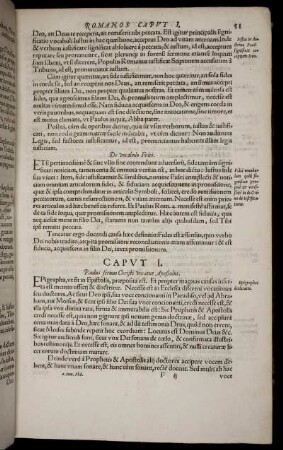 Caput I. [ - ] Caput II. Paulus servus Christi vocatus Apostolus.