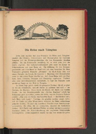 Die Reise nach Tsingtau