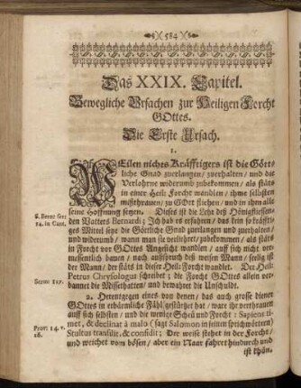 Das XXIX. Capitel. Bewegliche Ursachen zur Heiligen Forcht Gottes.