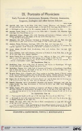 IX. Portraits of Physicians (No. 496 - 833)