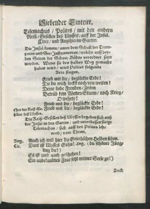Siebender Eintritt.