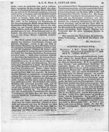 Seybold, F.: Kaspar Hauser oder der Findling. Romantisch dargestellt von ***. Stuttgart: Balz 1834