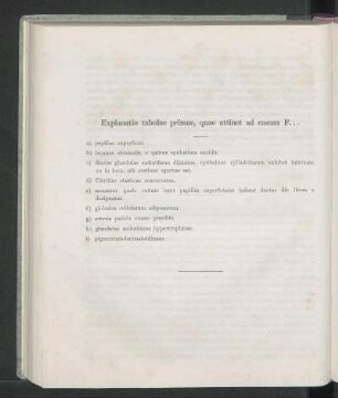 Explanatio tabulae primae, quae attinet ad casum F...
