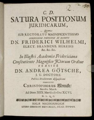 Satura Positionum Iuridicarum