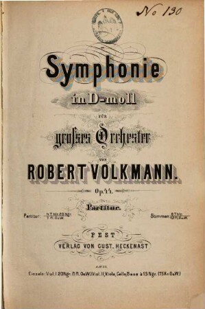 Symphonie in d-Moll für großes Orchester : op. 44
