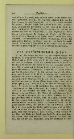 Das Kurfuerstenthum Hessen