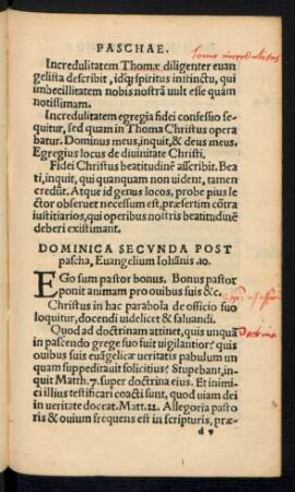 Dominica Secunda Post pascha ...