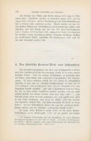 2. Der städtische Central-Vieh- und Schlachthof