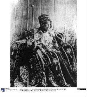Kaiser Menelik II im großen Staatsgewand (1889-1913)