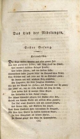 Das Lied der Nibelungen : mit vier Kupfern