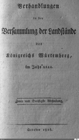 55: Ständeversammlung, Protokolle, 1816, Bd. 32