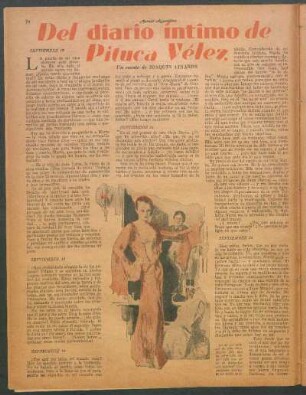 Del diario íntimo de Pituca Vélez : Un cuento de Joaquín Linares