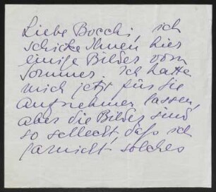 Brief von Alice Bernoulli an Margarete Hauptmann