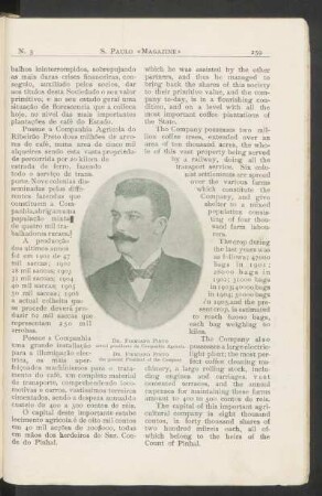 [Fotogravura do] Dr. Firmiano Pinto, actual presidente da Companhia Agrícola