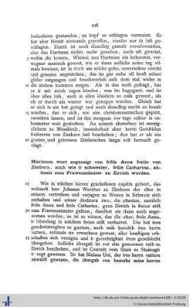 Hierinnen wurt angezaigt von fröle Anna freiin von Zimbern, auch wie ir schwester, fröle Catharina, abtissin zum Frawenmünster zu Zirrich worden.