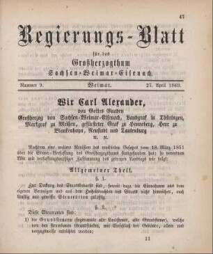 Nr. 9 : 27. April 1869