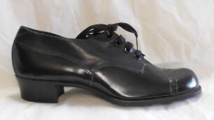 Schwarzer Herrenhalbschuh aus Kalbsleder, frühes 20. Jahrhundert
