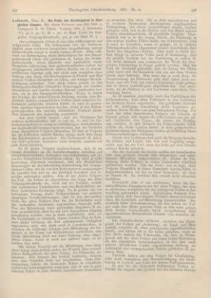337-339 [Rezension] Luthardt, R., Die Feste des Kirchenjahres in liturgischen Vespern